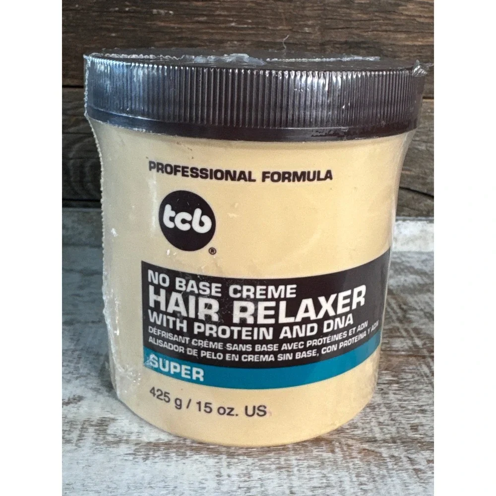 TCB No Base Cream Hair Relaxer Super Formula Protein DNA 15oz Professional